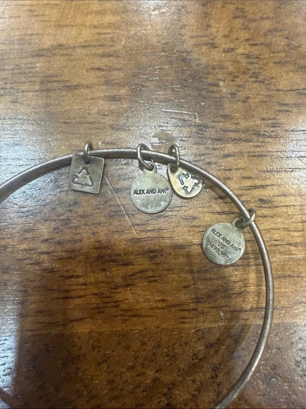 Alex and Ani Antiqued Gold Turtle Charm Expandable Bangle